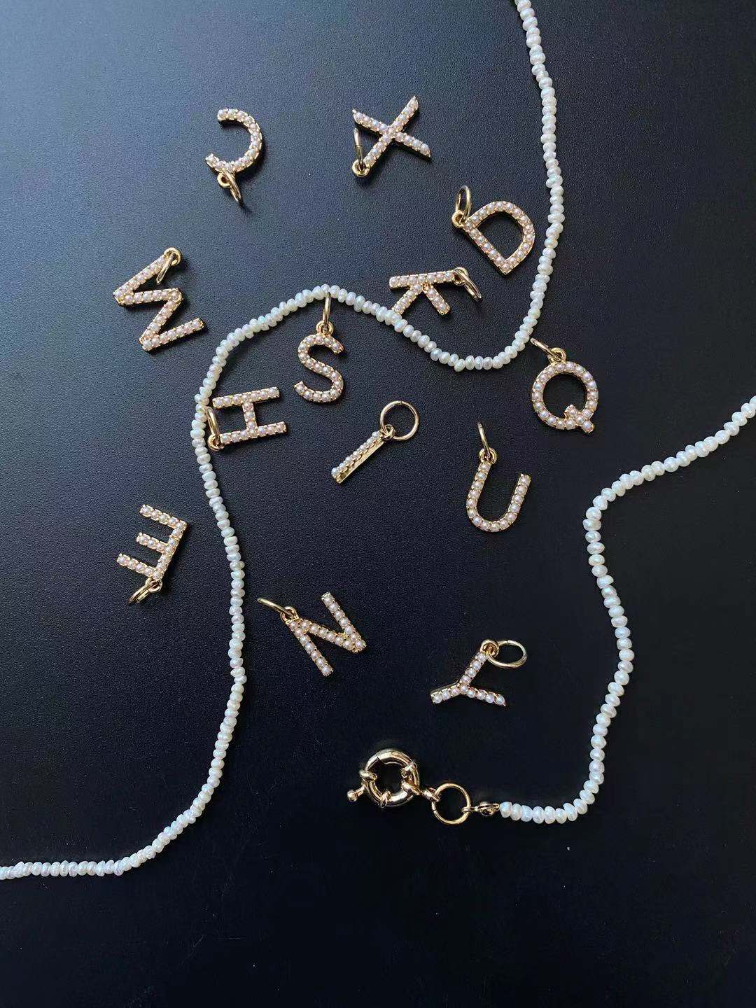 Pearl Female Niche Design Letters Simple Necklaces
