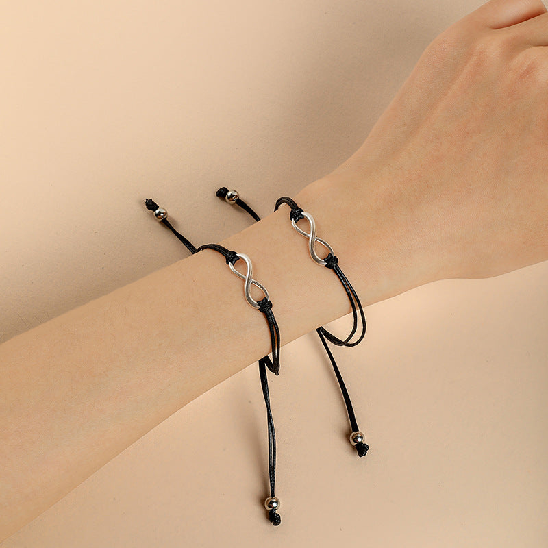 2 Infinite Love Simple Words Adjustable Handmade Bracelets