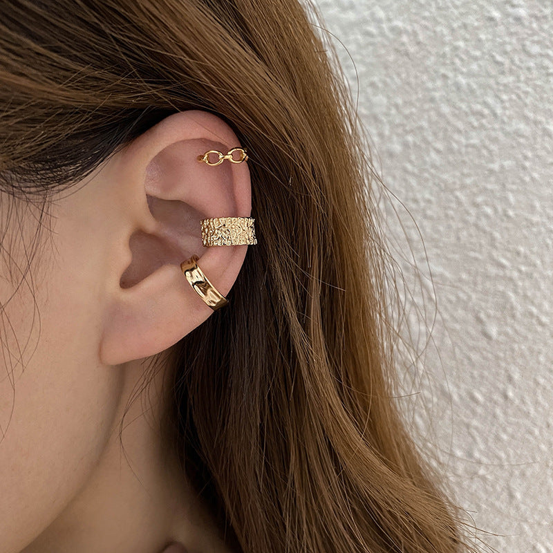 Geometric Glossy Girlfriends Ear Clip Classic Earrings