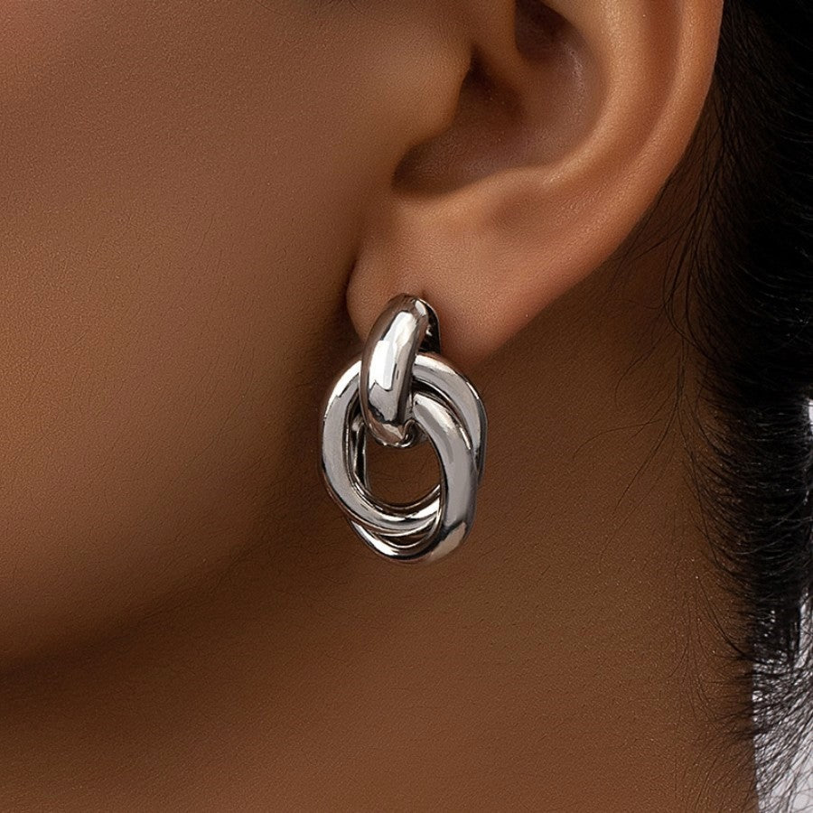 Exaggerated Circle Metal Punk Geometric Female Personality Simple Earrings