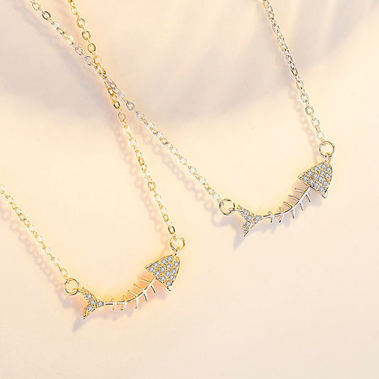 Fishbone Simple Cute Sweet Clavicle Chain Female Necklaces