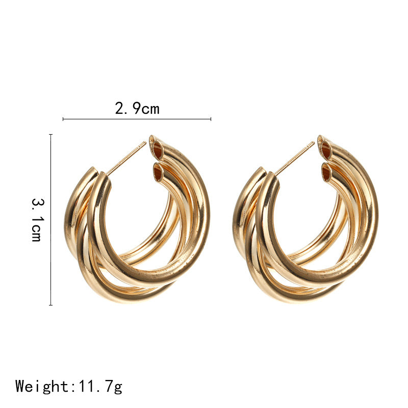 Exaggerated Shaped Metal Alloy Bohemian Style Earrings