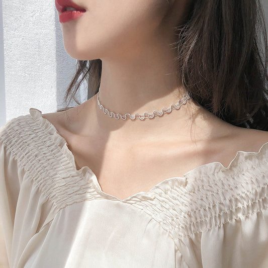 Women's Lace Short Pearl Niche Sexy Simple Necklaces