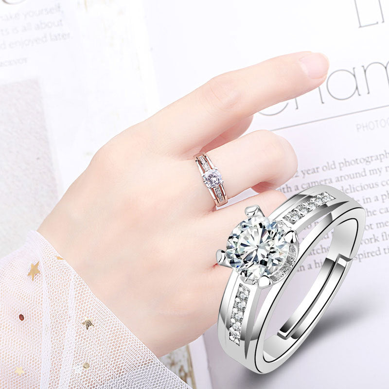 Women's Korean Fashion Ornament Gold Plated Open-end Rings