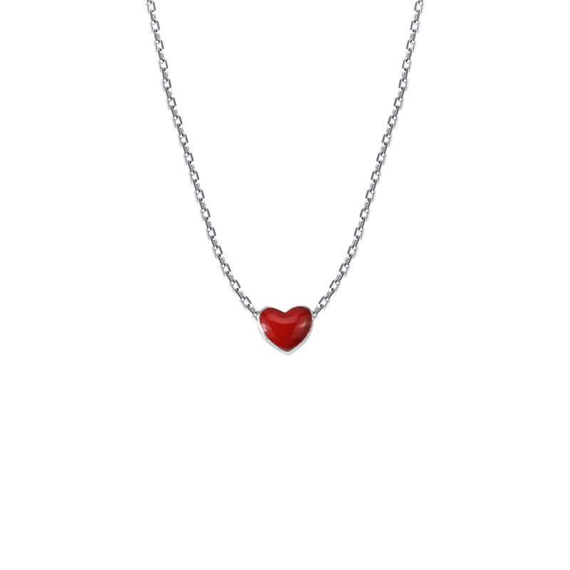 Plated Peach Heart Pendant Simple Temperament Girlish Necklaces