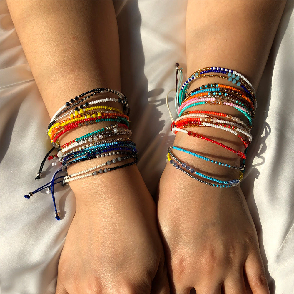 Crystal Bohemian Ethnic Style Color Female Bracelets