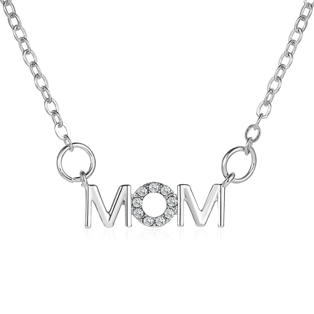 Day Simple English Letter Mother Pendant Clavicle Chain Necklaces