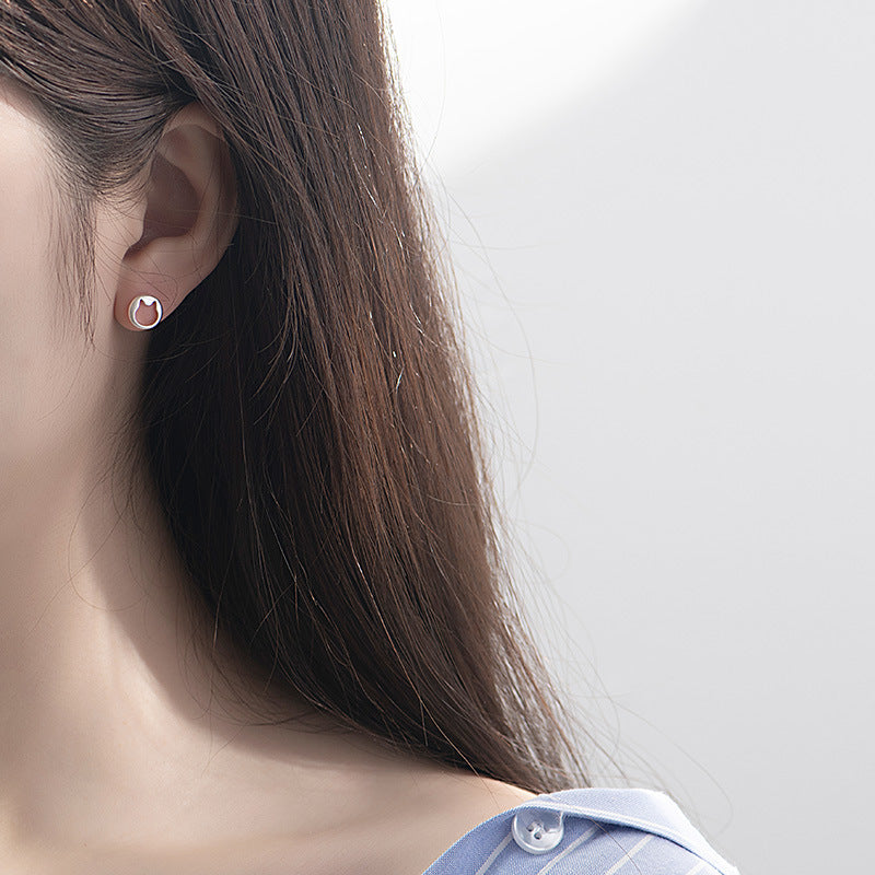 Animal Hollow Asymmetric Korean Niche Design Earrings
