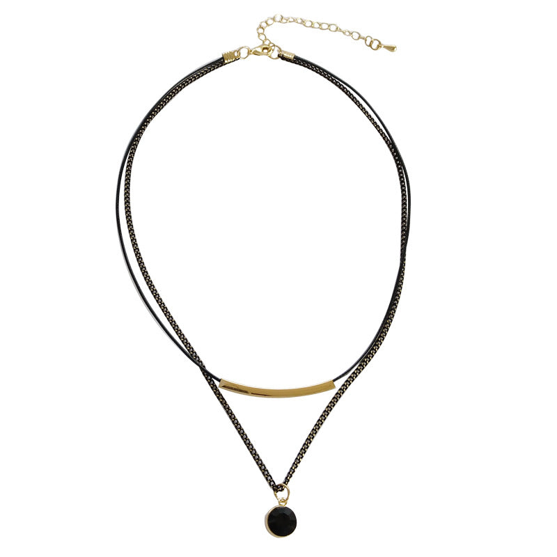 Style Simple Geometric Round Pendant Personality Necklaces