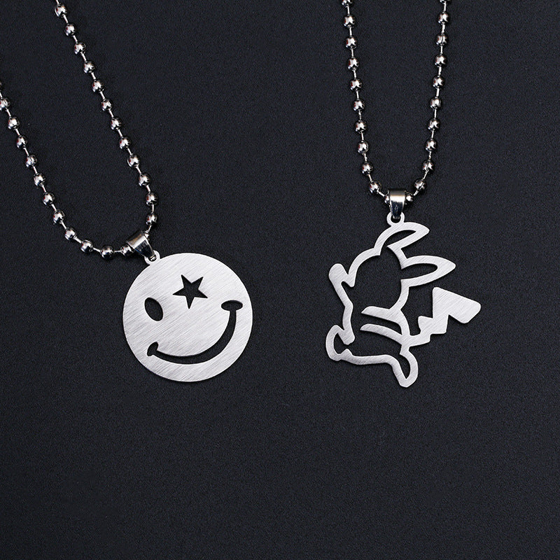 Cute Stainless Steel Punk Cool Earth Necklaces