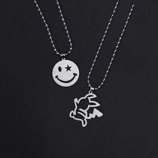 Cute Stainless Steel Punk Cool Earth Necklaces