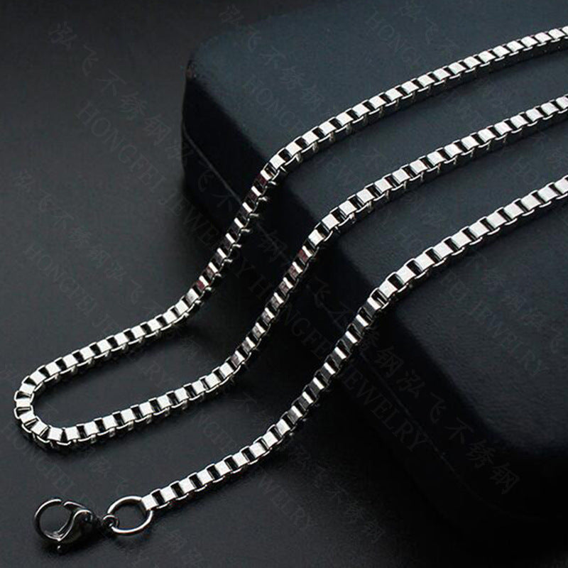 Women's Korean Style Box Simple Without Pendants Necklaces