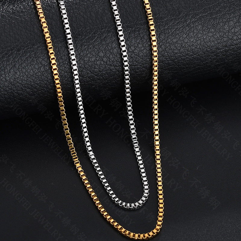 Women's Korean Style Box Simple Without Pendants Necklaces