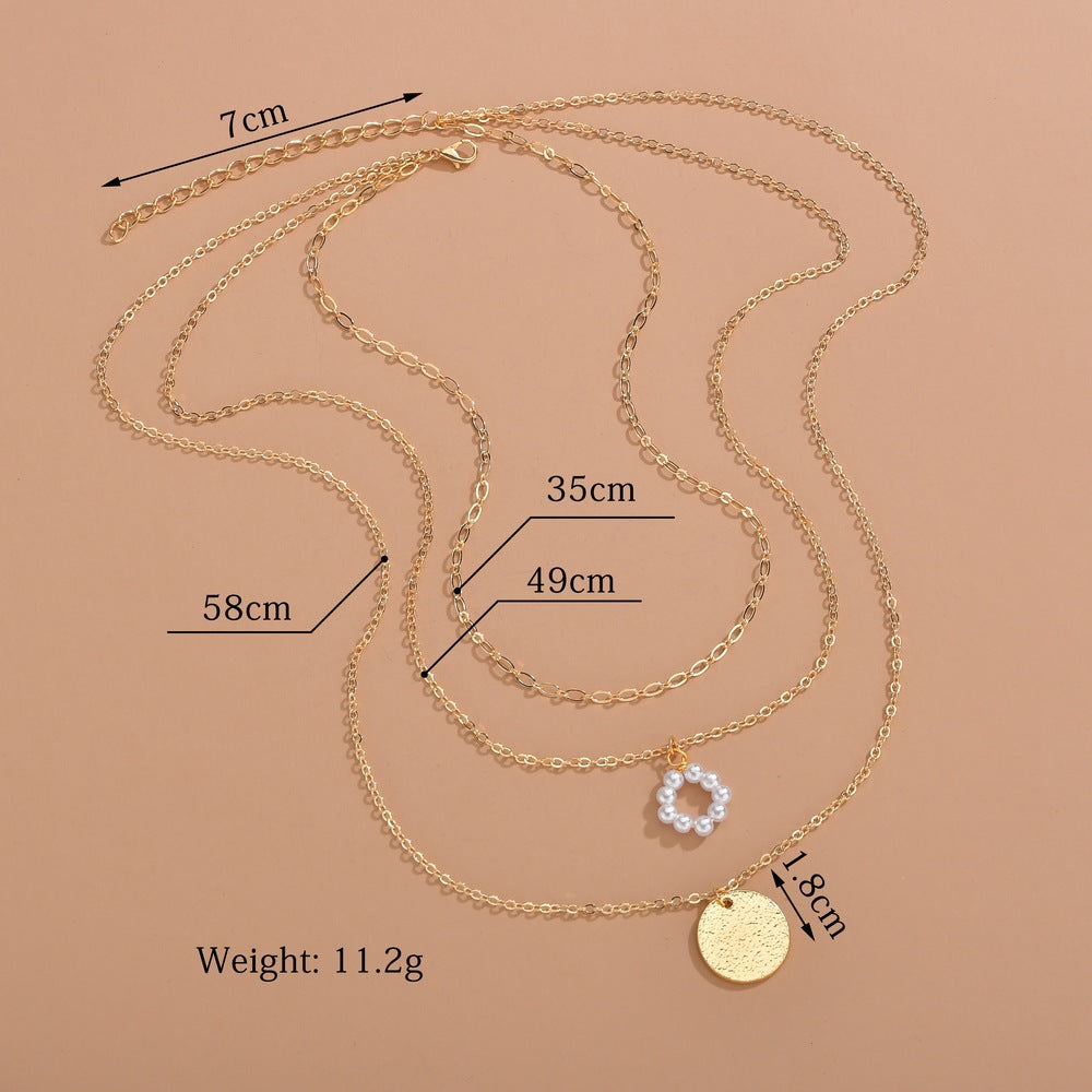 Accessories Fashion Pearl Pendant Vintage Chain Necklaces