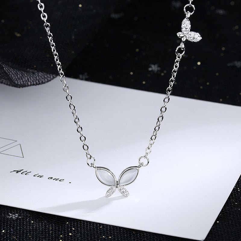 Women's Double Butterfly Clavicle Chain Simple Temperament Necklaces