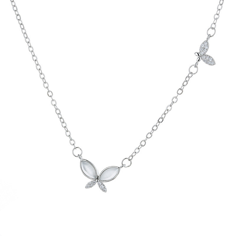 Women's Double Butterfly Clavicle Chain Simple Temperament Necklaces