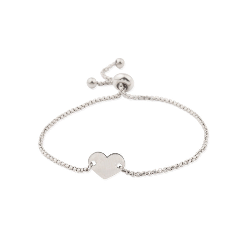 Adjustable Love Heart Simplicity Female Gift Bracelets