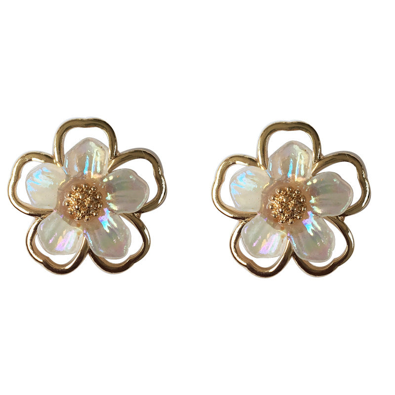 Sweet Personality Flower Simple Style Dignified Hollow Rings
