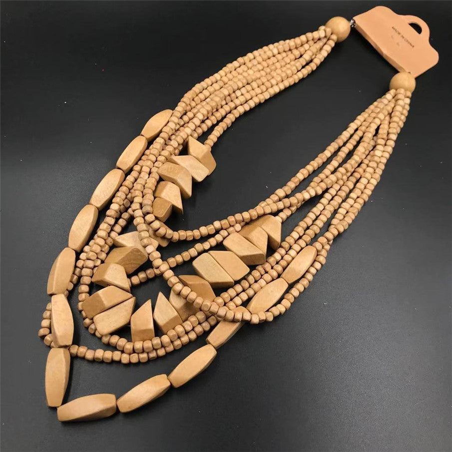 Women's Beaded Long Bohemian African Style Sweater Necklaces