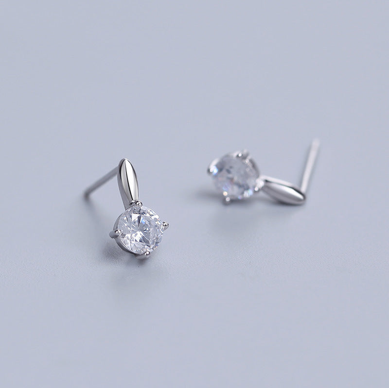 Women's Sier Gold-plated Zirconium Diamond Luxury Shiny Earrings