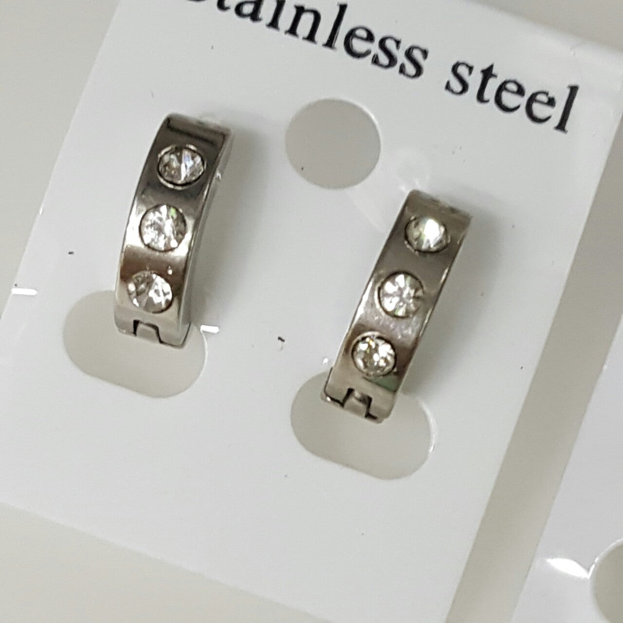Men's Stainless Steel Ear Clip Smooth Flat Earrings