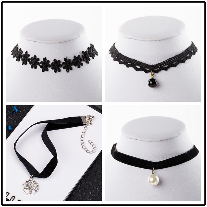 Women's Korean Retro Veet Band Short Accessories Neckband Necklaces