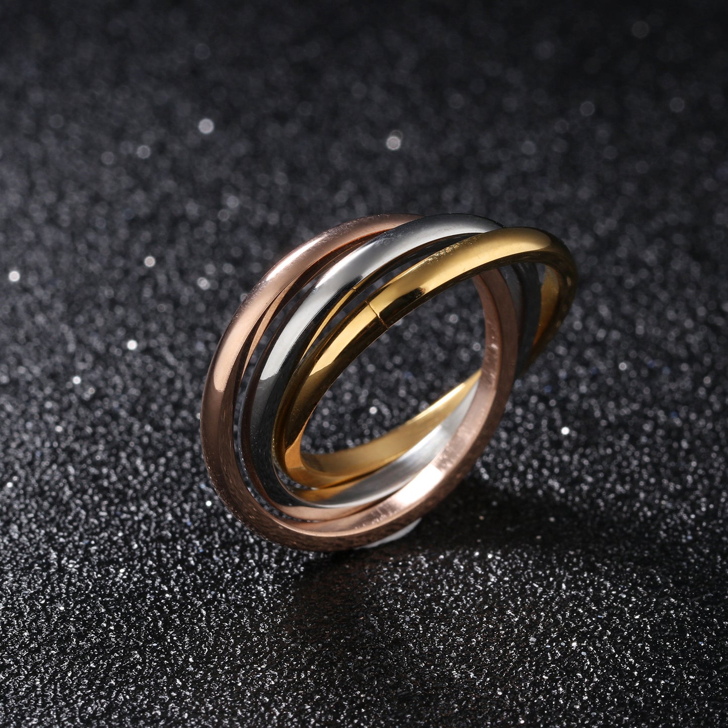 Fashion Classic Creative Three-ring Three-color Cord Rings