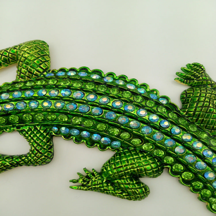 Colliers détachables en chaîne de clavicule en diamant en forme de crocodile pour femmes
