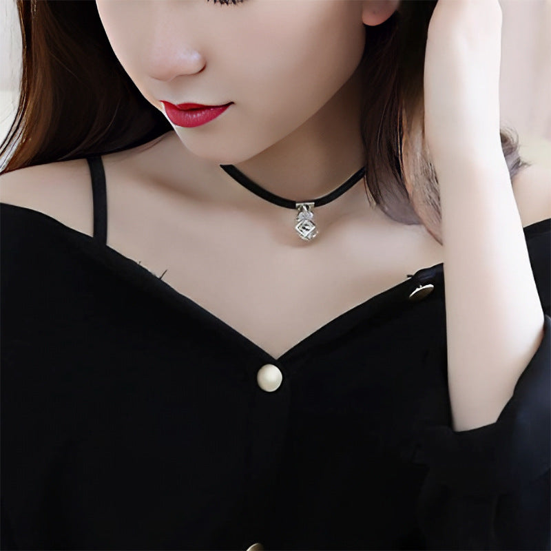 Sier Korean Four-leaf Clover Jewelry Clavicle Chain Necklaces