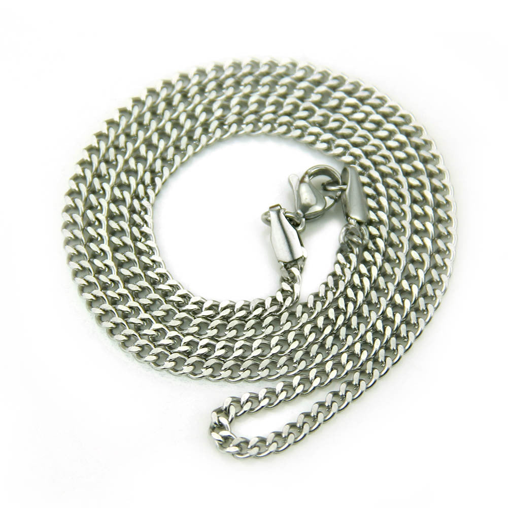 Men's Hop Stainless Steel Thin Vacuum Plating Necklaces