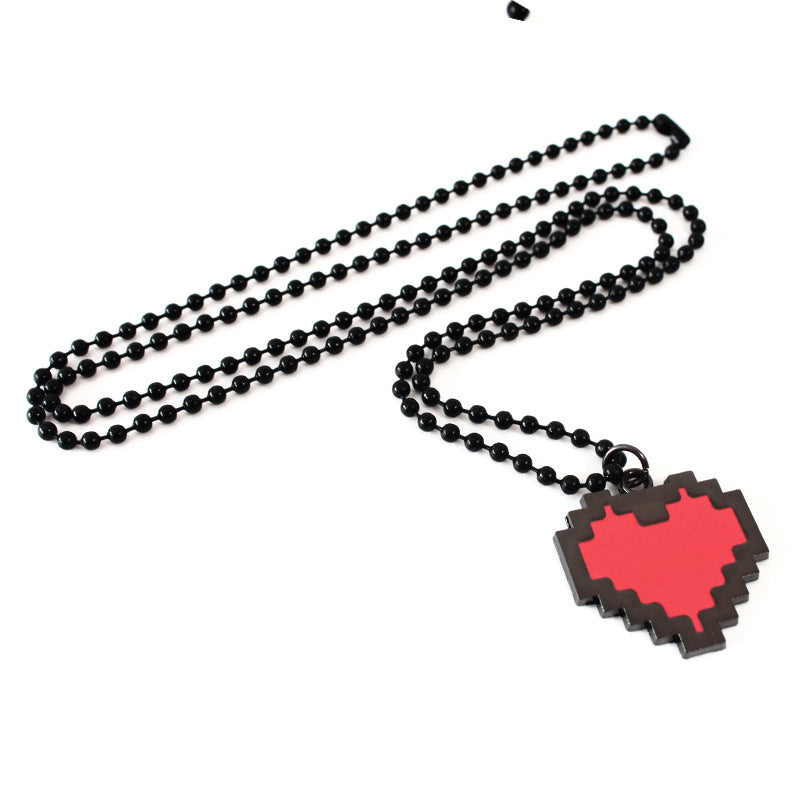 Anime Peripheral Red Soul Heart Shaped Necklaces