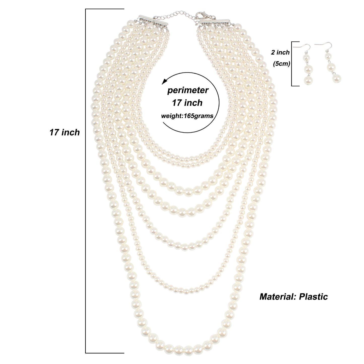 Women's Simple Pearl Long Sweater Chain Jewelry Necklaces