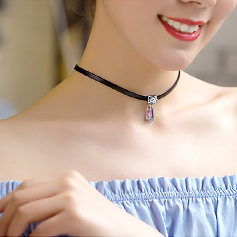 Sier Korean Four-leaf Clover Jewelry Clavicle Chain Necklaces