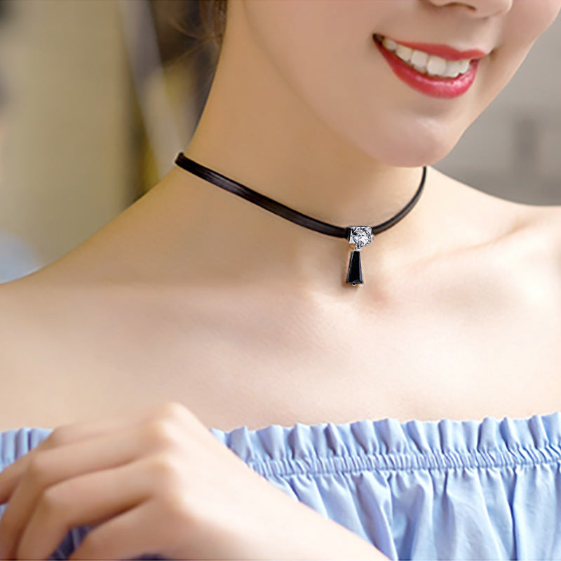 Sier Korean Four-leaf Clover Jewelry Clavicle Chain Necklaces