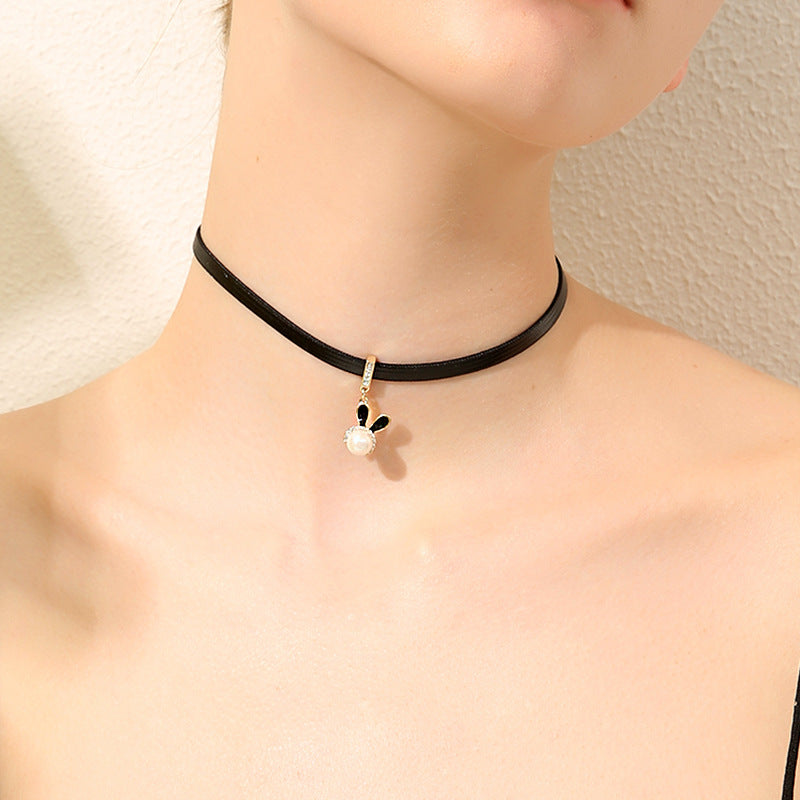 Sier Korean Four-leaf Clover Jewelry Clavicle Chain Necklaces