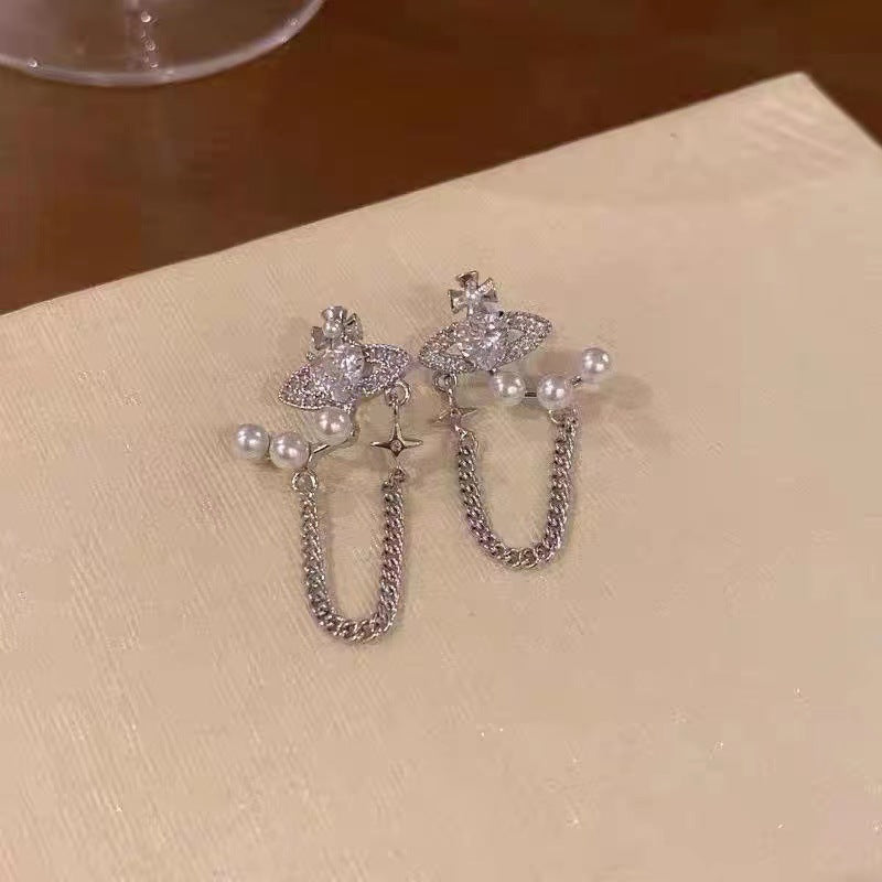 Super Fairy Rhinestone Cross Stars Tassel Female Affordable Luxury Rings