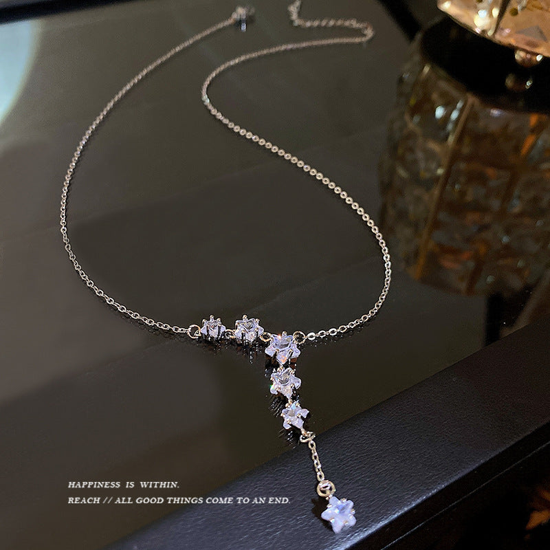 Stars Tassel Female Niche Design Clavicle Chain Tide Light Necklaces