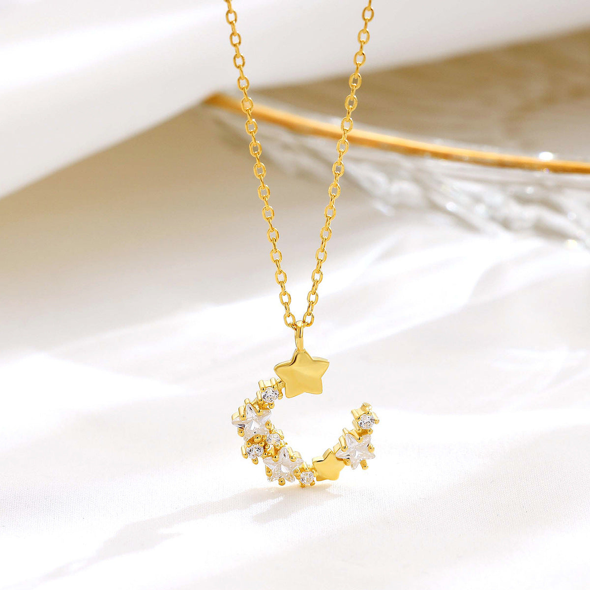 Star Diamond Moon Temperamental Minority High-grade Ornament Light Luxury Necklaces