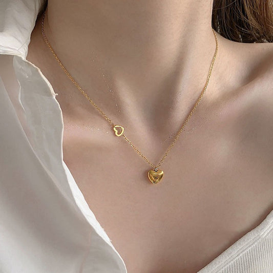 Chaîne de clavicule en acier titane pour femmes, Design de Niche léger, luxe et colliers