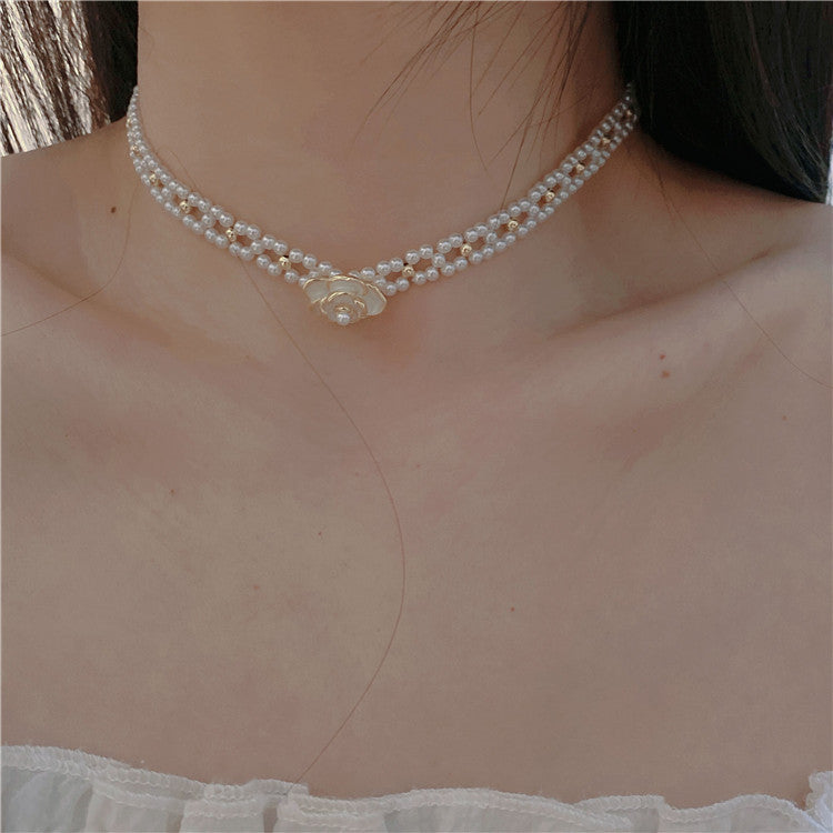 Pearl Flower Light Luxury High Sense Temperament Clavicle Necklaces