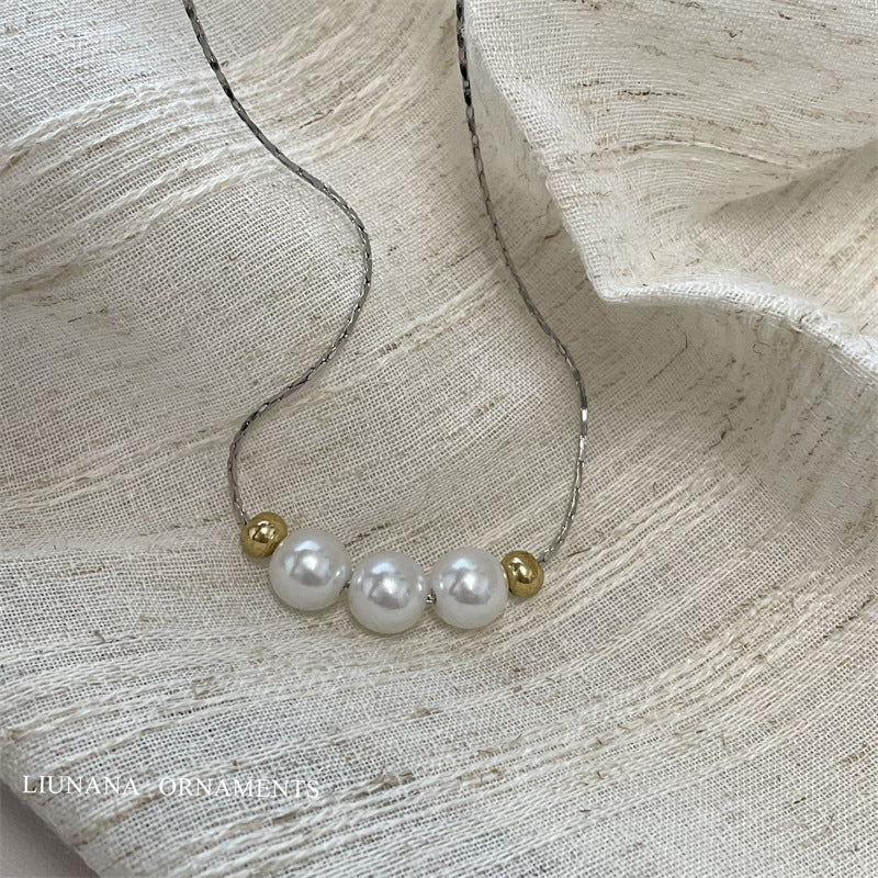 Colliers de luxe avec perles de tempérament Simple pour femmes, légers, Design minoritaire