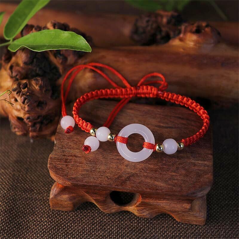 Women's & Men's Rope Hand-woven Jade Gift Life Gifts Bracelets