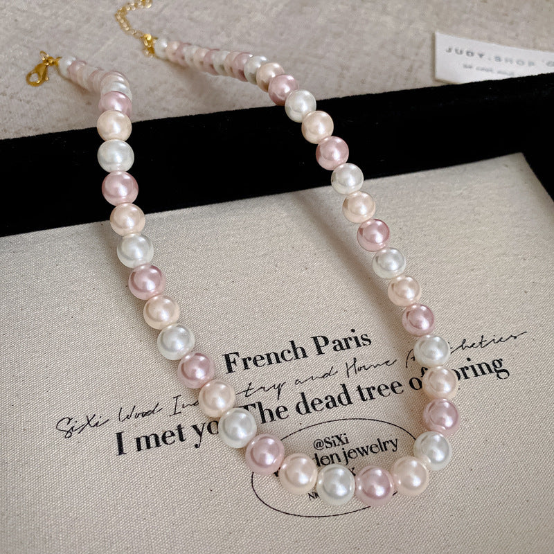 Pearl Fashionable Simple Palace Style Light Necklaces