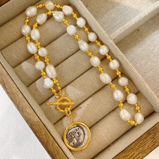 Colliers de clavicule avec pendentif en forme de pièce d'or pour femme, hiver