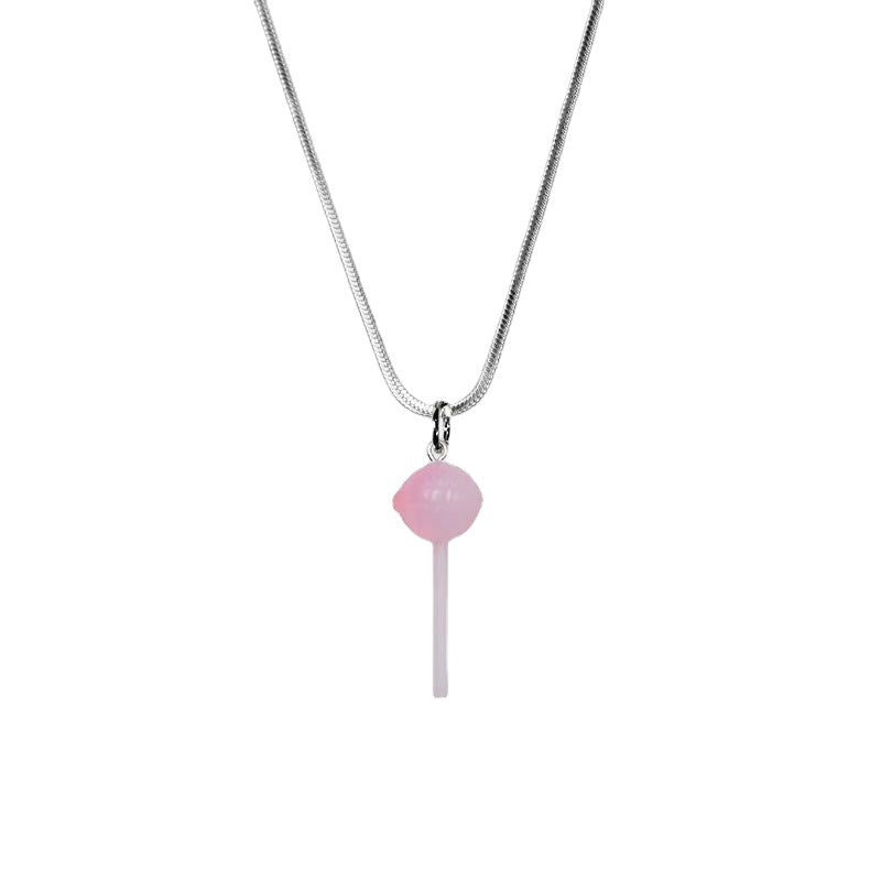 Female Cute Candy Color Crystal Pendant Fast Necklaces