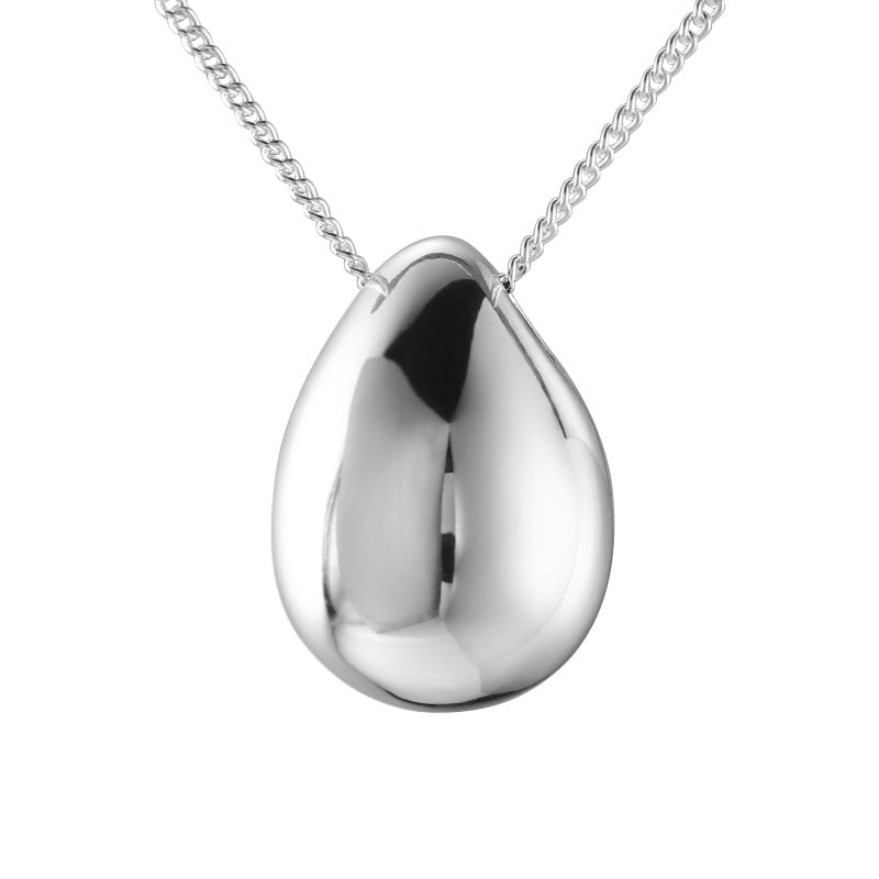 Sier Water Drop Sweater Chain Long Necklaces