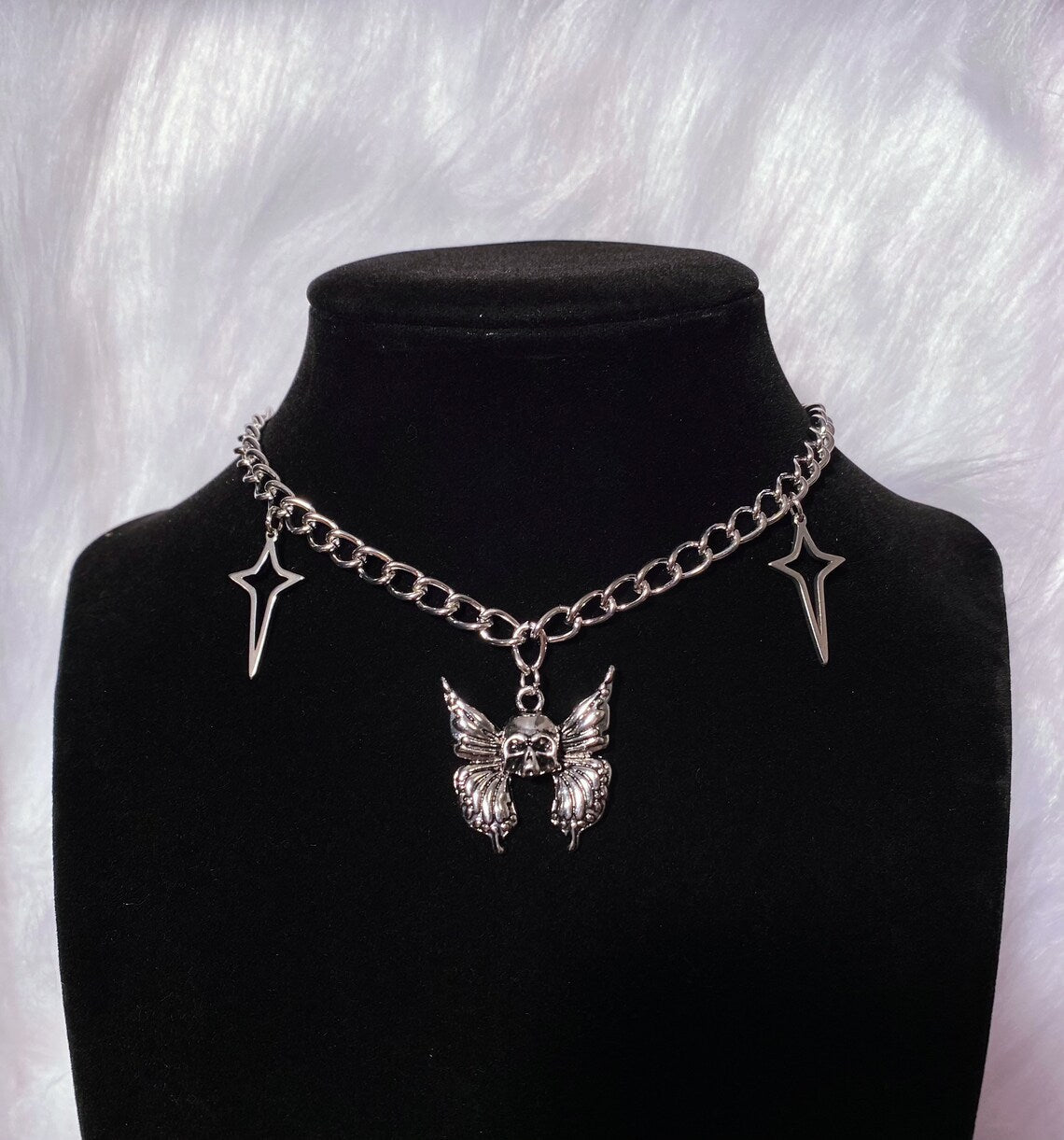 Unique Versatile Attractive Stylish Butterfly Skull Necklaces