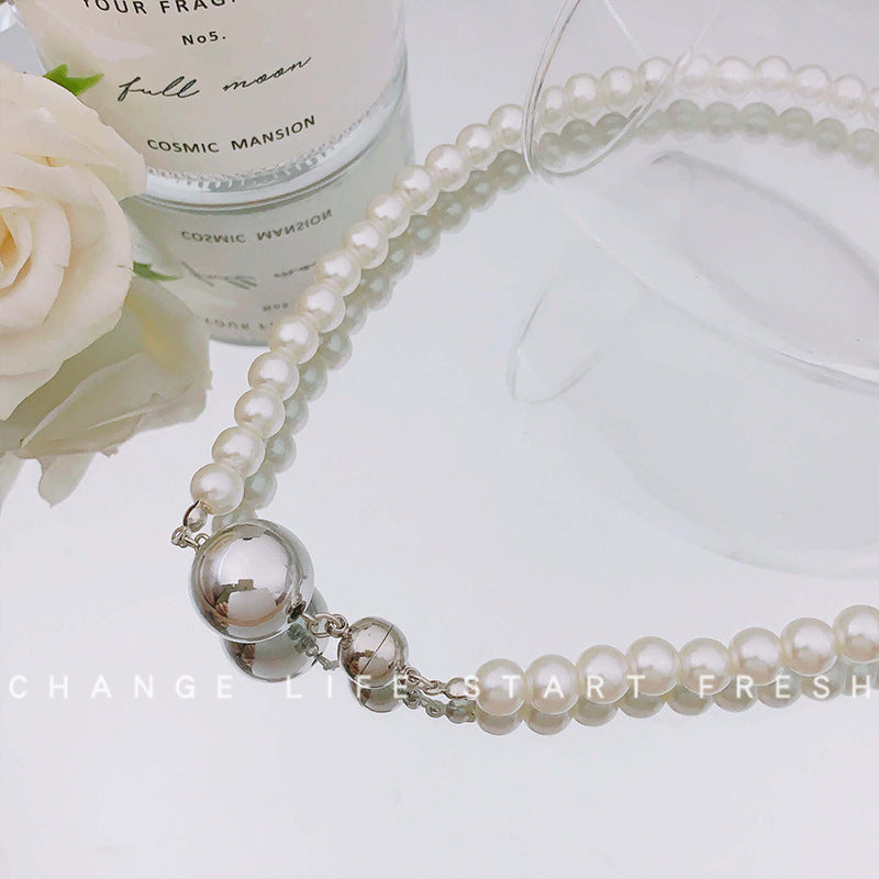 Women's Ball Beaded Pearl Elegant Special Interest Light Necklaces