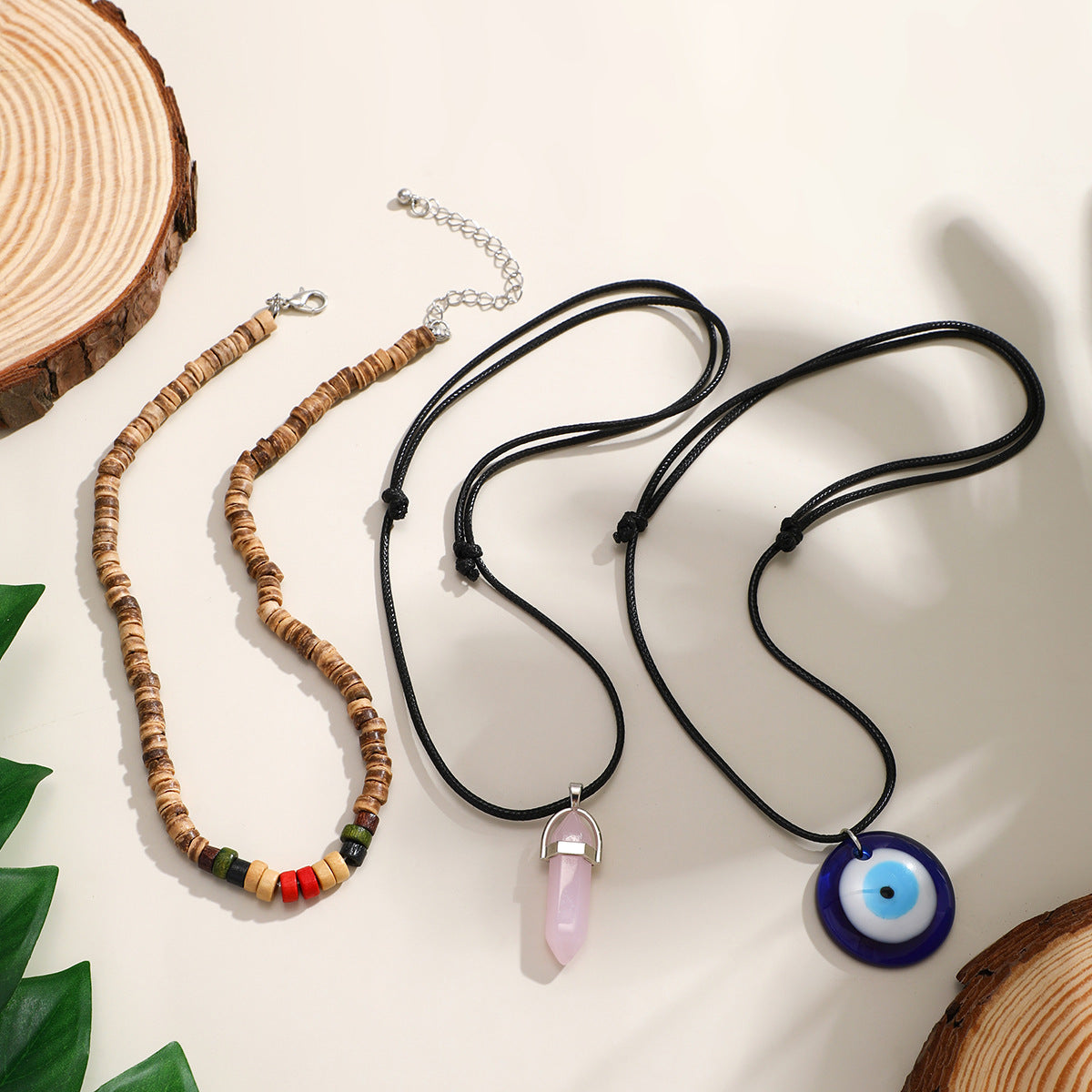 Women's Devil Eyes Millennium Style Holiday Wax Line Necklaces