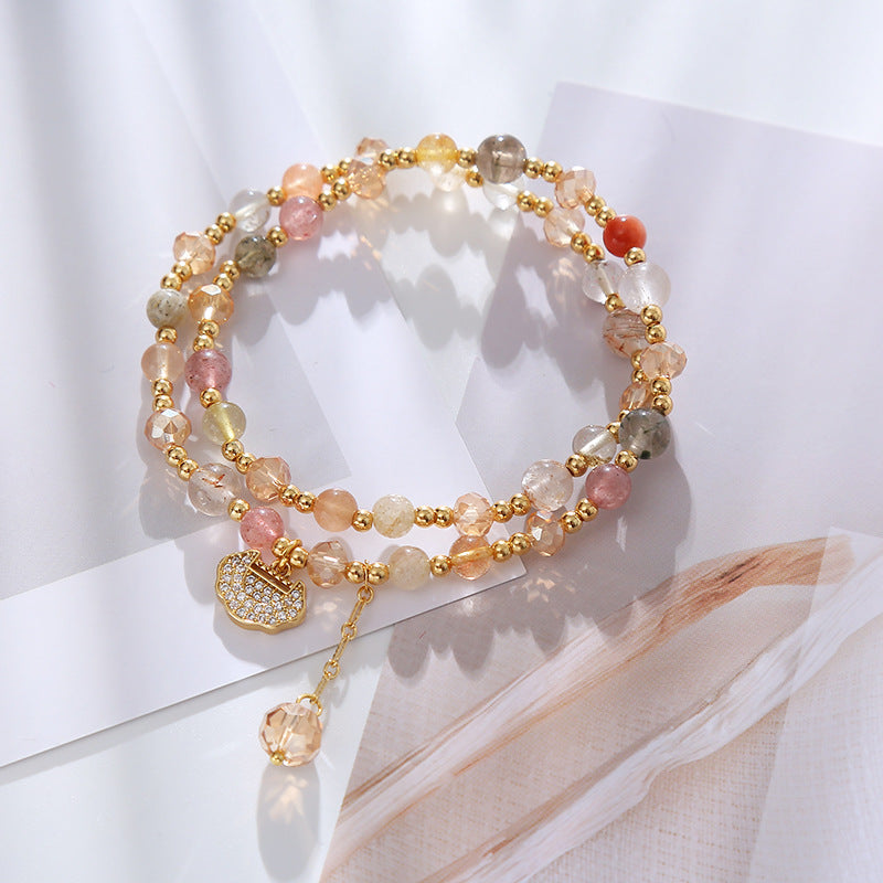 Natural Colorful Hair Crystal Female National Fashion Bracelets